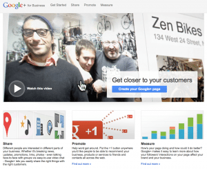 Google+ Local Business Login Page