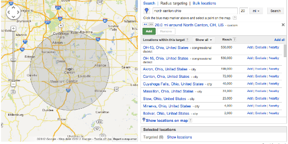 ppc geo targeting for google adwords