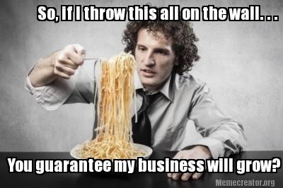 spaghetti content marketing strategy