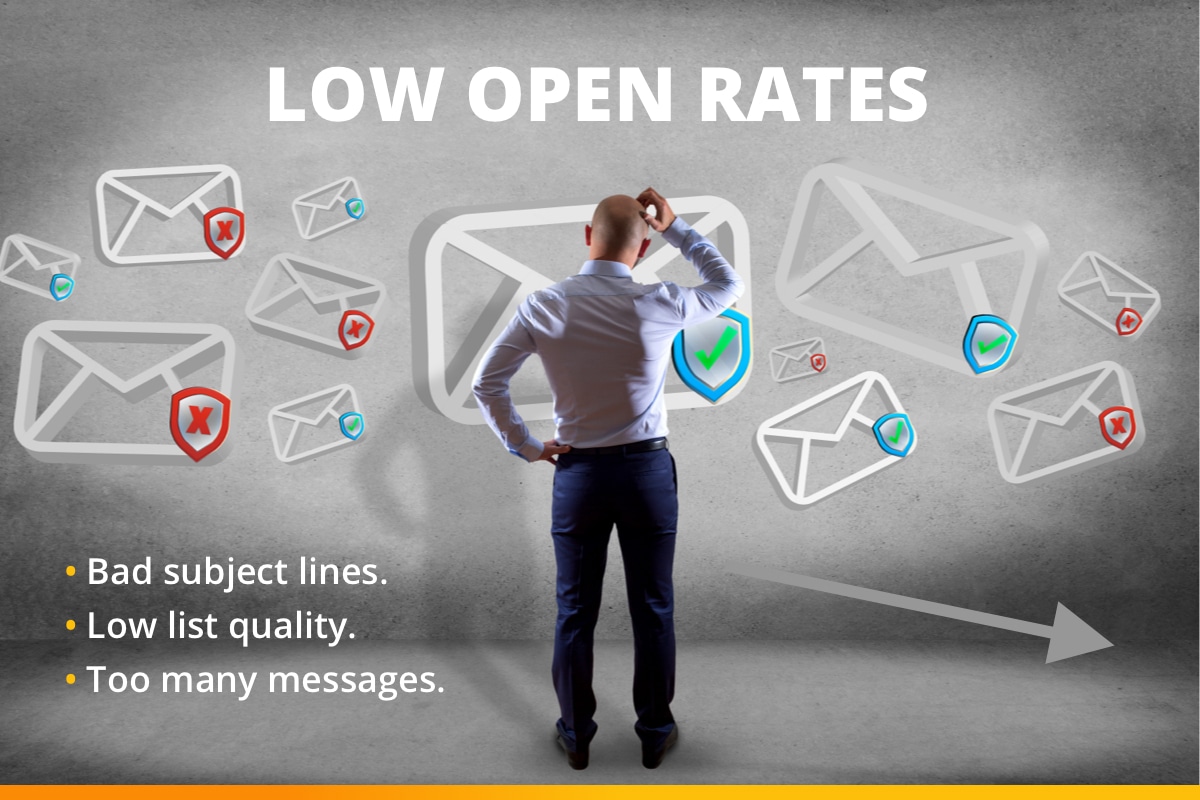 Cold email low open rates