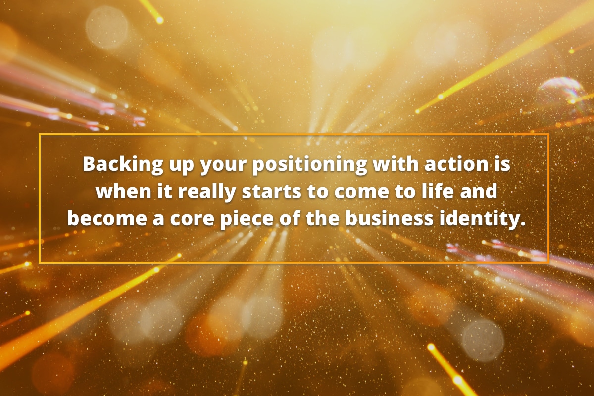 Backing up your positioning