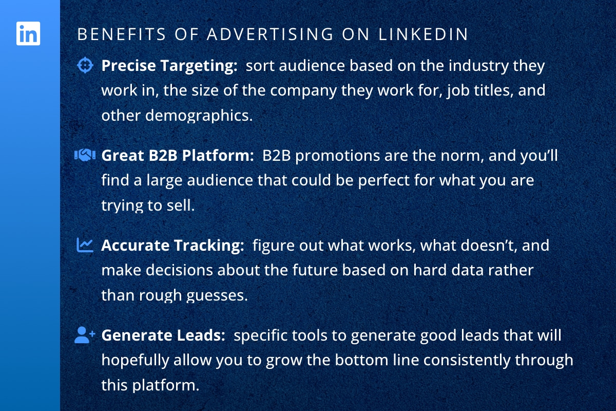 Benefits of advertising on LinkedIn