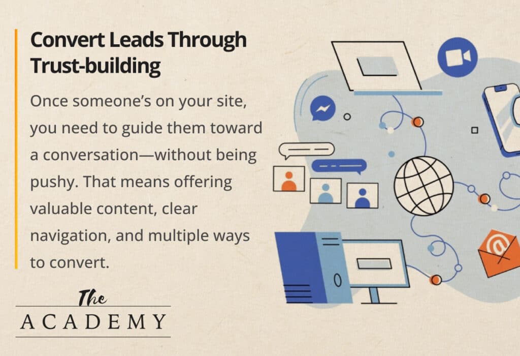 Convert leads through trust building