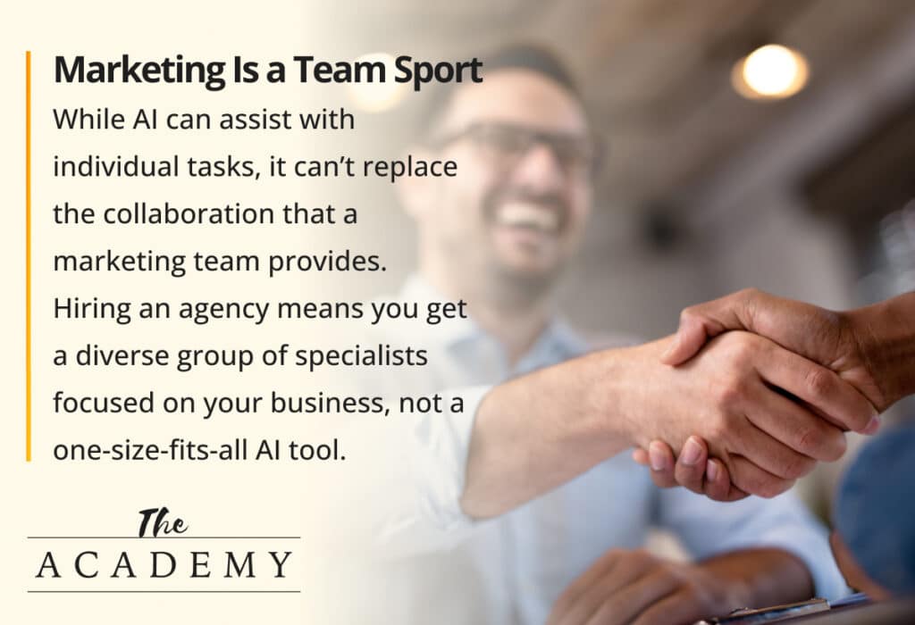 Marketing is a team sport