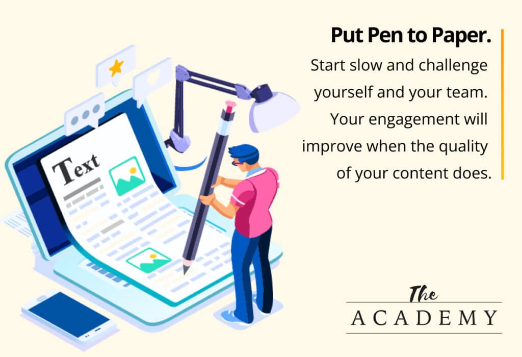 Put pen to paper
