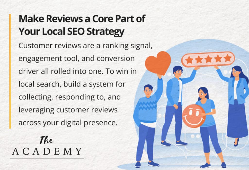 Make reviews a core part of your local SEO strategy
