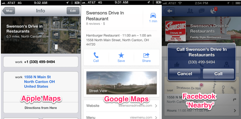 Local SEO: Google vs. Apple vs. Facebook Nearby