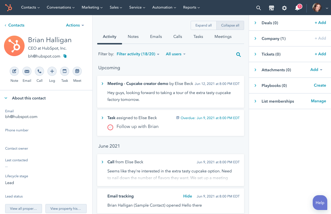 CRM Contact-Example CRM Contact-Example