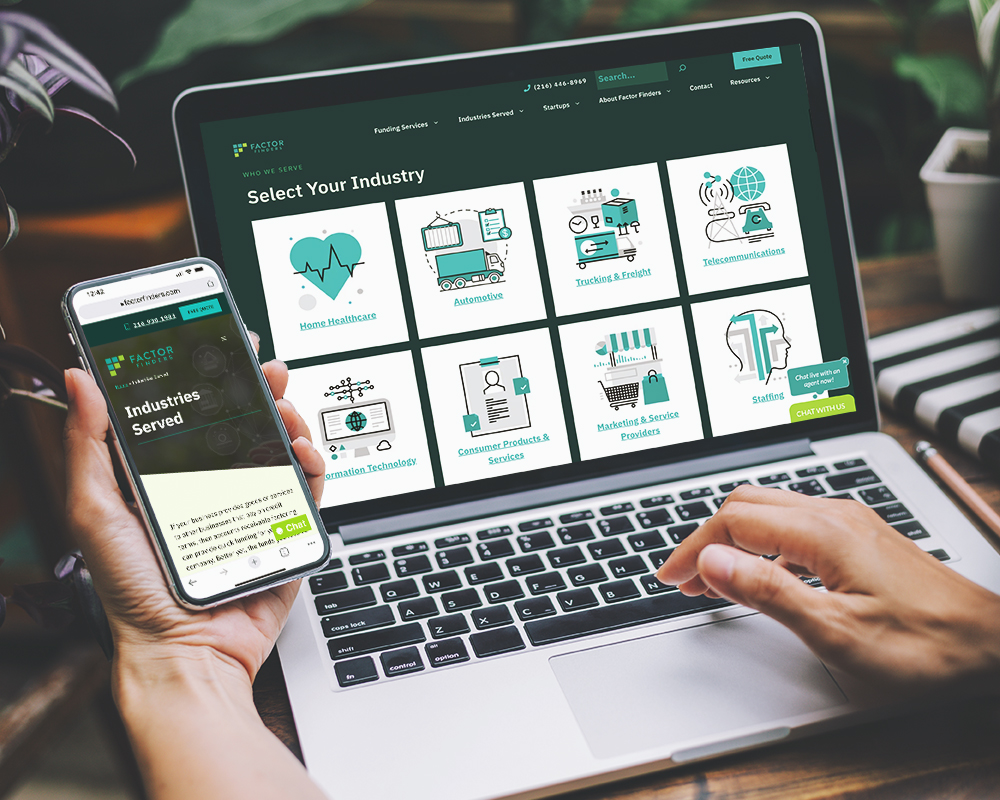 Factor Finders Website Case Study Image