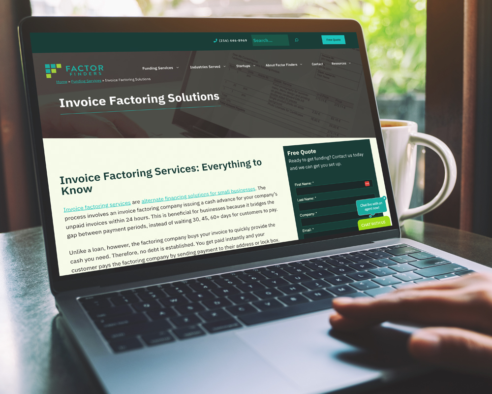 Factor Finders Website Case Study Image Factor Finders Website Case Study Image