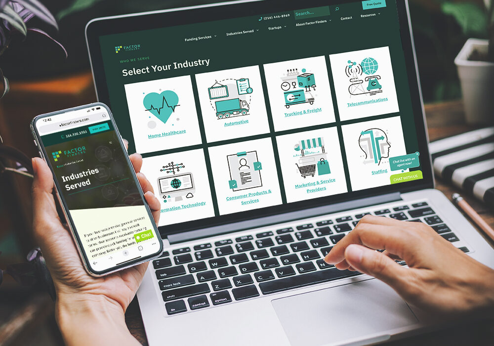 Factor Finders Website Case Study Image