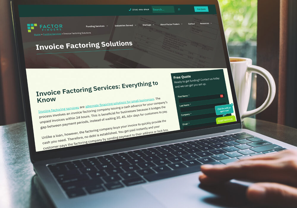 Factor Finders Website Case Study Image